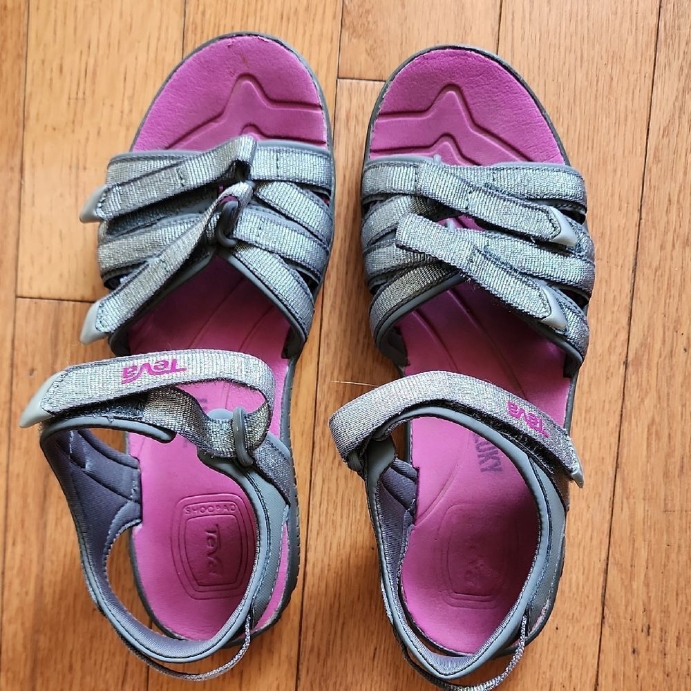 Teva Kids' Sandals - Pink and Gray - Girls Size 4